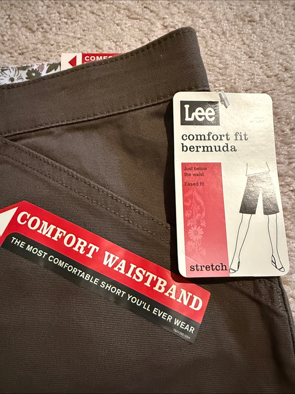 Lee Women's Comfort Fit Bermuda Shorts - Olive Green - Picture 2 of 12